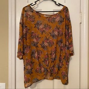 Floral Draped Top